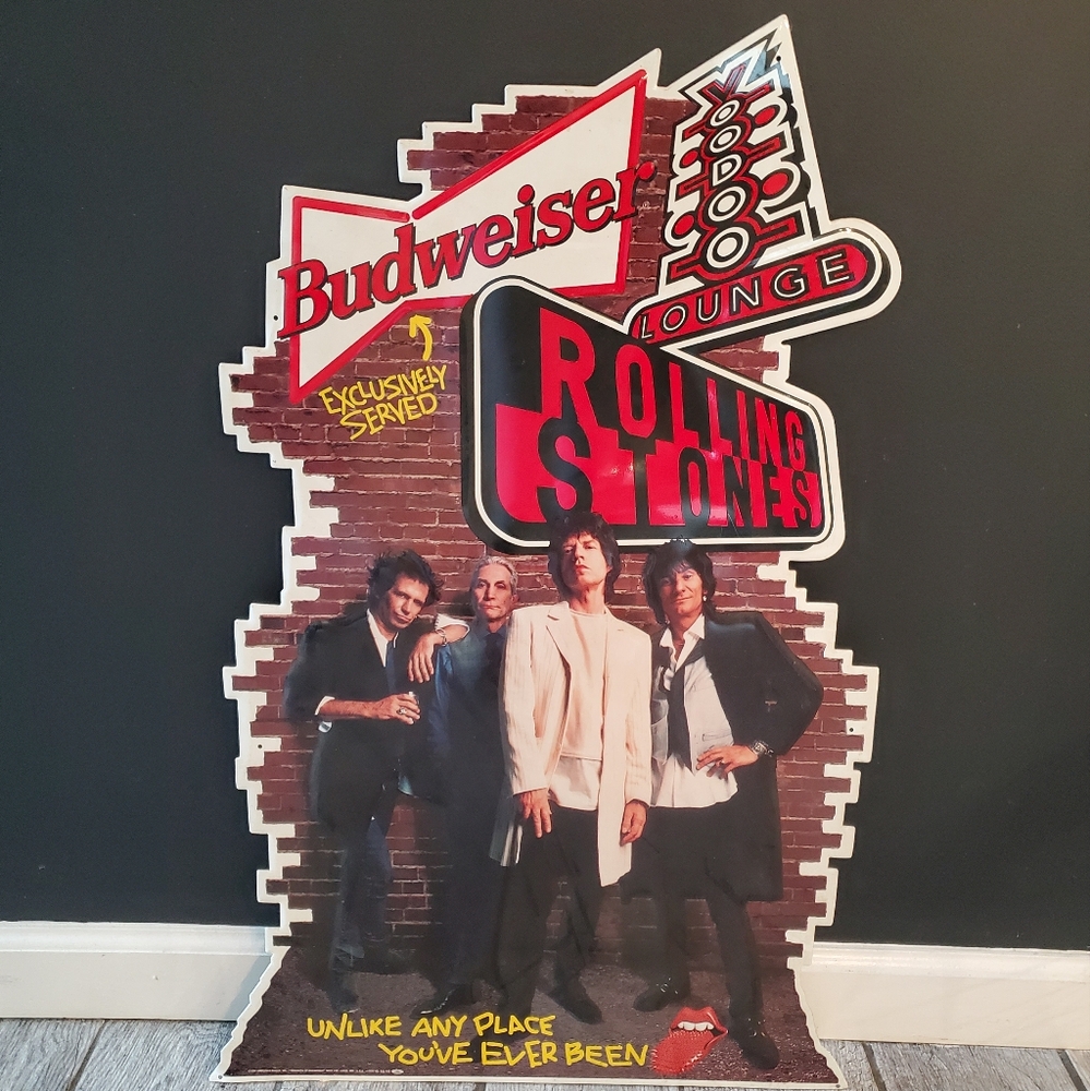 1990's  Budweiser/ Rolling Stones Pub Sign